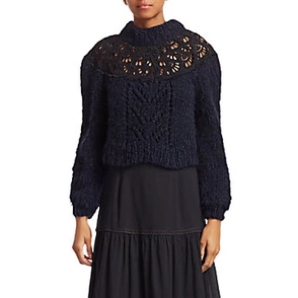 NEW Sea Emma Eyelet crochet sweater size 6
